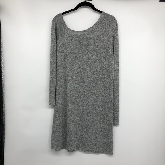 Aritzia Wilfred Free Grey Brinkley Dress Reposa Off One Shoulder Mini Dress S - Picture 3 of 16